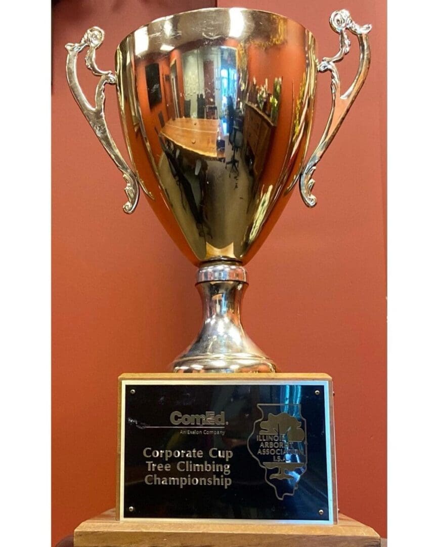 ComEd Corporate Cup Tree Climbing Championship Trophy.