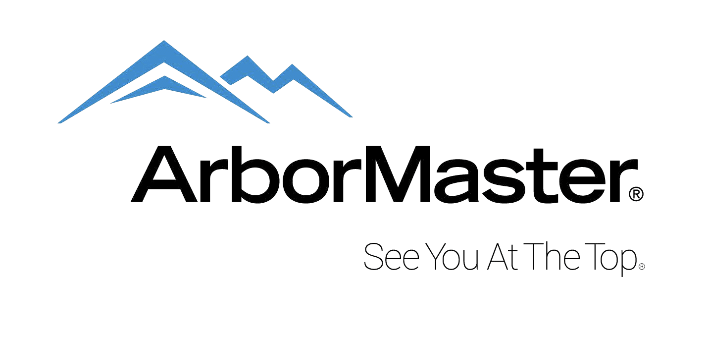 ArborMaster logo with mountain peaks.