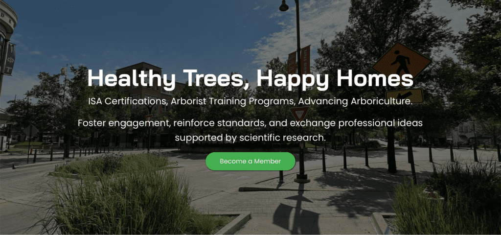 Healthy trees, happy homes, ISA certification.