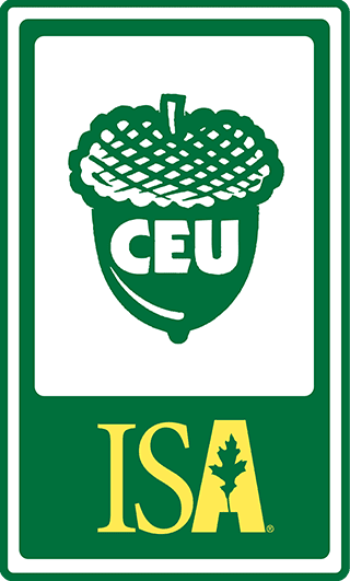 ISA Certified Arborist logo with acorn.