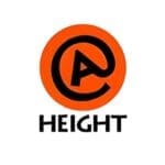 Orange circular logo with stylized black A